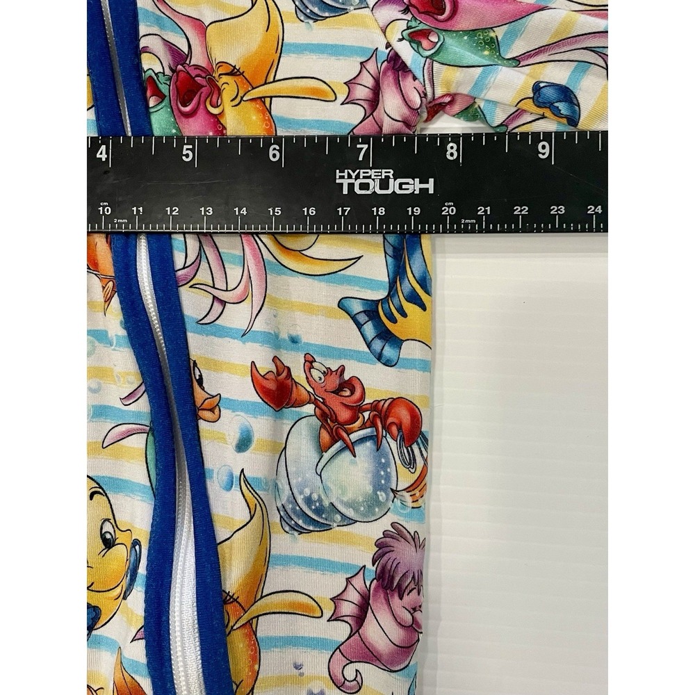 Little Mermaid Disney And Me Bamboo Zipper Pajamas 3-6 Months Under The Sea - Picture 4 of 7